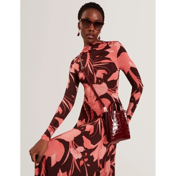 Τσάντα TED BAKER Wenissa Croc Mini Icon Bag 281944 Μπορντό