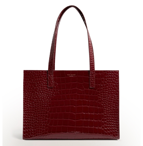 Τσάντα TED BAKER Welona Elongated Croc Icon Bag 282509 Μπορντό