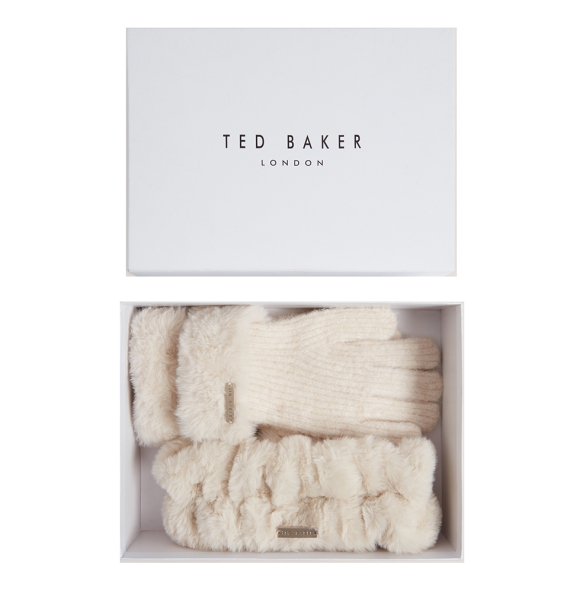 Σετ Κορδέλα - Γάντια TED BAKER Furinni 282123 Μπεζ