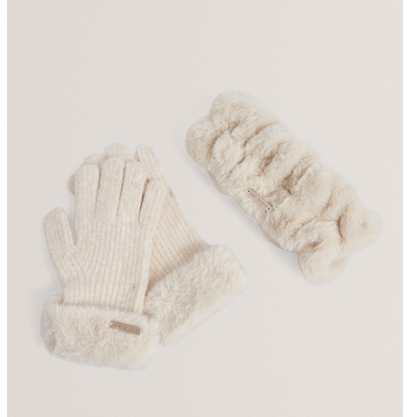 Σετ Κορδέλα - Γάντια TED BAKER Furinni 282123 Μπεζ