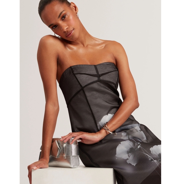 Τσάντα TED BAKER Jimmah Bow Clutch 282264 Ασημί