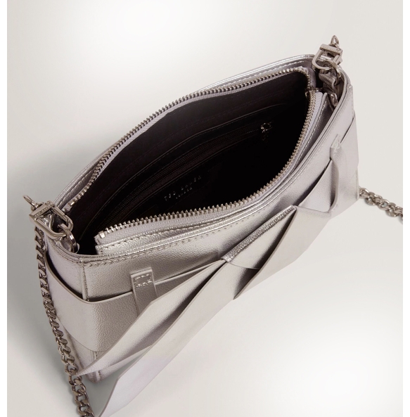 Τσάντα TED BAKER Jimmah Bow Clutch 282264 Ασημί