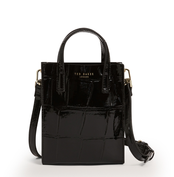 Τσάντα TED BAKER Viienna Croc Mini Icon Bag 282295 Μαύρο