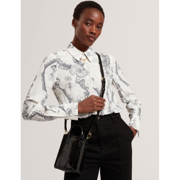 Τσάντα TED BAKER Viienna Croc Mini Icon Bag 283928 Μαύρο