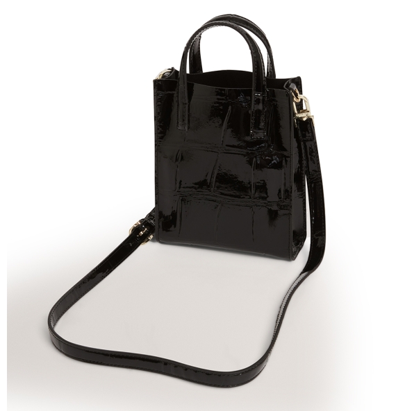 Τσάντα TED BAKER Viienna Croc Mini Icon Bag 282295 Μαύρο