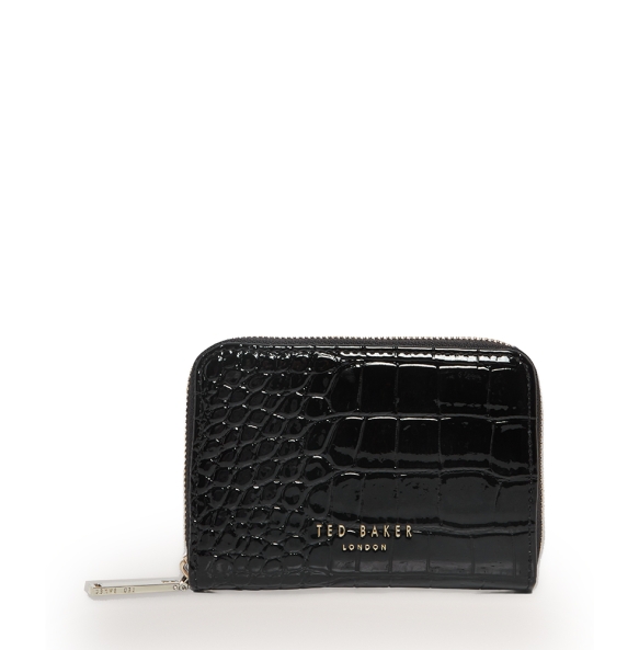 Πορτοφόλι TED BAKER Varlee Croc Small Zip Around 282508 Μαύρο