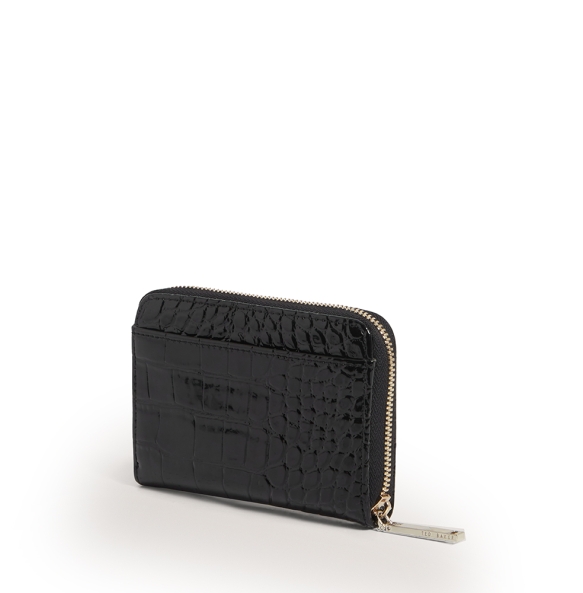 Πορτοφόλι TED BAKER Varlee Croc Small Zip Around 282508 Μαύρο