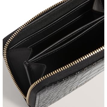 Πορτοφόλι TED BAKER Varlee Croc Small Zip Around 282508 Μαύρο