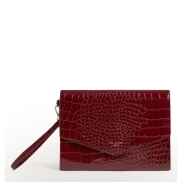 Φάκελος TED BAKER Wesslie Croc Envelope Pouch 282510 Μπορντό