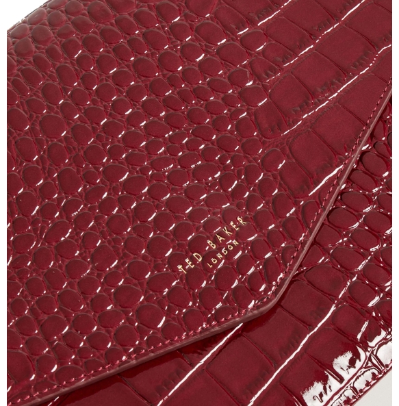 Φάκελος TED BAKER Wesslie Croc Envelope Pouch 282510 Μπορντό