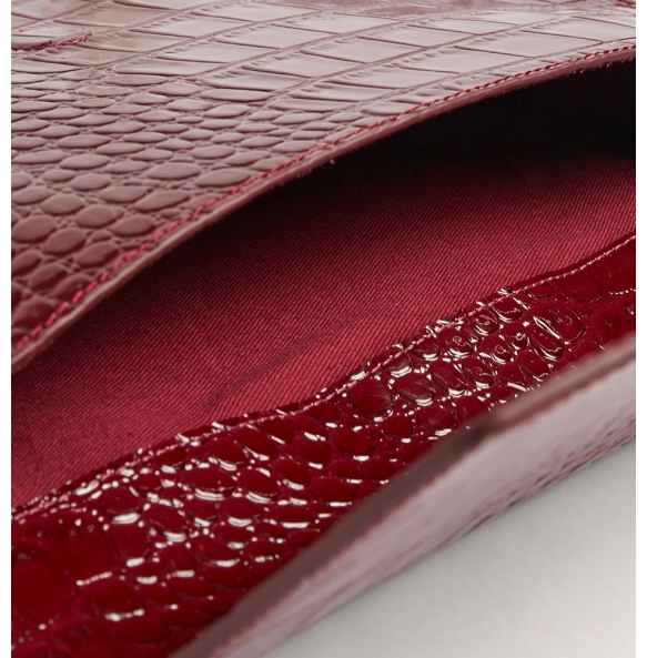 Φάκελος TED BAKER Wesslie Croc Envelope Pouch 282510 Μπορντό