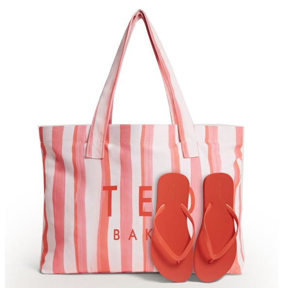 Τσάντα Θαλάσσης TED BAKER Octavy Beach Bag & Flip Flops 284245 Ροζ