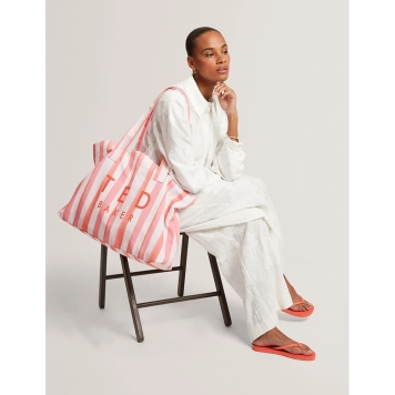 Τσάντα Θαλάσσης TED BAKER Octavy Beach Bag & Flip Flops 284245 Ροζ