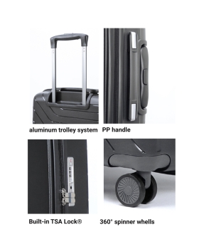 Βαλίτσα σκληρή Μεγάλη NAUTICA 2937 Μαύρο