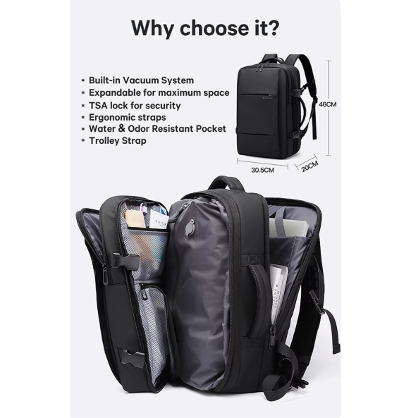 Σακίδιο πλάτης BANGE vacuum Laptop 17,3” 3028 36lt Μαύρο Σακίδιο πλάτης BANGE vacuum Laptop 17,3” 3028 36lt Μαύρο