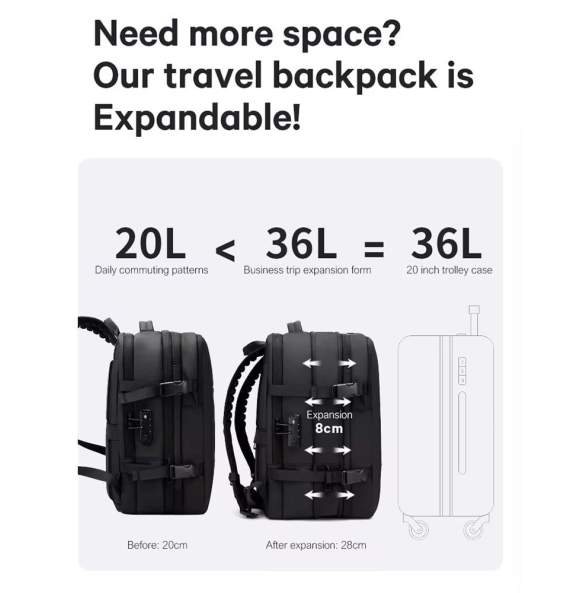 Σακίδιο πλάτης BANGE vacuum Laptop 17,3” 3028 36lt Μαύρο Σακίδιο πλάτης BANGE vacuum Laptop 17,3” 3028 36lt Μαύρο