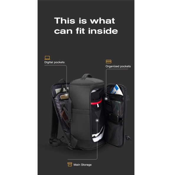 Σακίδιο πλάτης ταξιδίου BANGE 3029 20lt Μαύρο Σακίδιο πλάτης ταξιδίου BANGE 3029 20lt Μαύρο