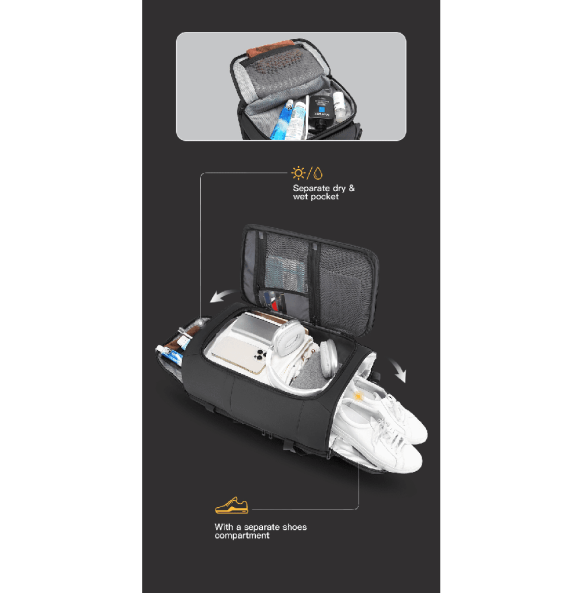 Σακίδιο πλάτης ταξιδίου BANGE 3029 20lt Μαύρο Σακίδιο πλάτης ταξιδίου BANGE 3029 20lt Μαύρο