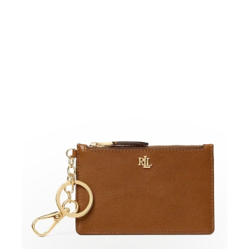 Καρτοθήκη RALPH LAUREN Leather Zip Card Case 432876731/001 Ταμπά