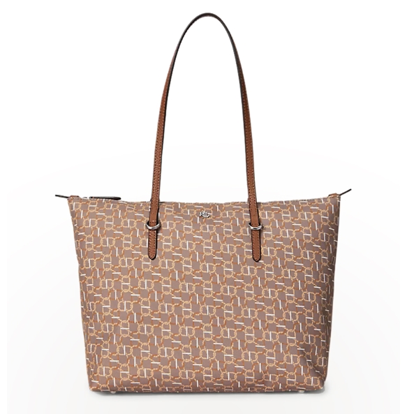 Τσάντα RALPH LAUREN Medium Keaton Nylon Tote Bag 431916737/039 Καφέ