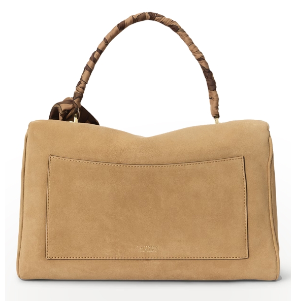 Τσάντα RALPH LAUREN Medium Farrah 431P18402 Κάμελ