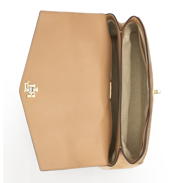 Τσάντα RALPH LAUREN Medium Farrah 431P18402 Κάμελ