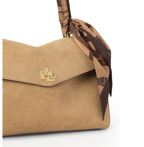 Τσάντα RALPH LAUREN Medium Farrah 431P18402 Κάμελ