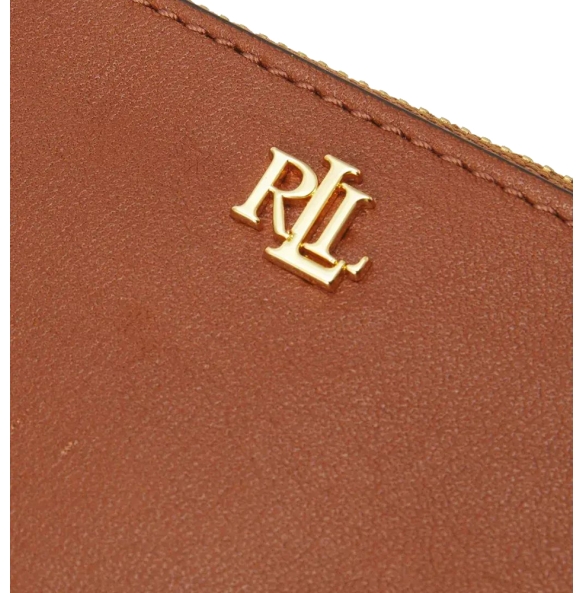 Καρτοθήκη RALPH LAUREN Leather Zip Card Case 432876731/001 Ταμπά