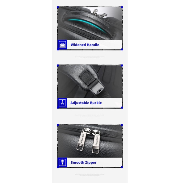 Δερμάτινο σακίδιο πλάτης BOPAI 61-121561 24lt Μαύρο