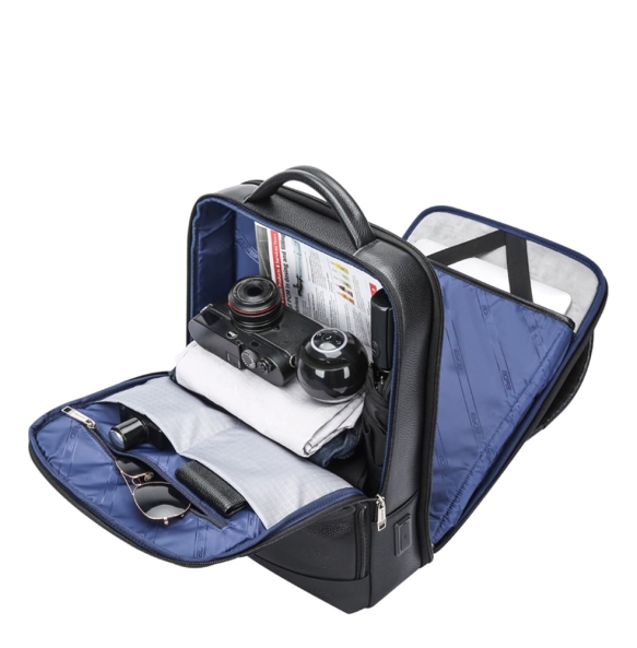 Δερμάτινο σακίδιο πλάτης BOPAI 61-121561 24lt Μαύρο