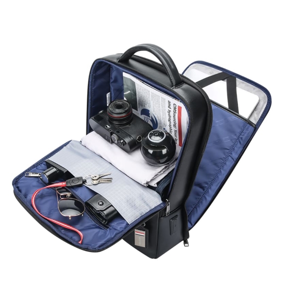 Δερμάτινο σακίδιο πλάτης BOPAI 61-122101 24lt Μαύρο