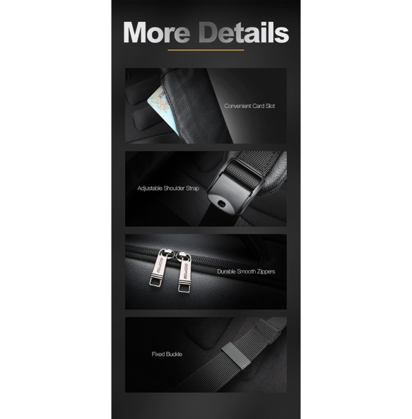 Δερμάτινο σακίδιο πλάτης BOPAI 61-122101 24lt Μαύρο