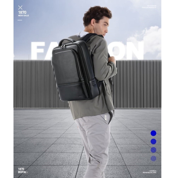 Δερμάτινο σακίδιο πλάτης BOPAI 61-70111 24lt Μαύρο