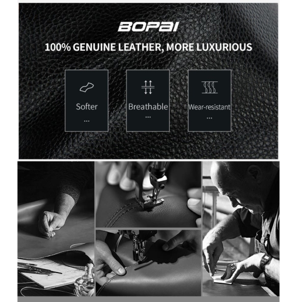 Δερμάτινο σακίδιο πλάτης BOPAI 61-70111 24lt Μαύρο