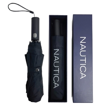 Ομπρέλα NAUTICA 6668 Αντιανεμική Αυτόματη Σπαστή Μαύρο