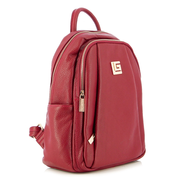 Δερμάτινο σακίδιο GUY LAROCHE 1100 Ρουμπινί