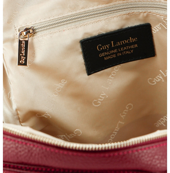 Δερμάτινο σακίδιο GUY LAROCHE 1100 Ρουμπινί