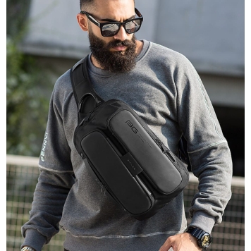 Σακίδιο χιαστί Sling Bag BANGE 7079 Μαύρο