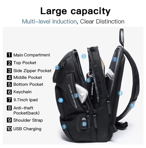 Σακίδιο χιαστί Sling Bag BANGE 7086 Μαύρο