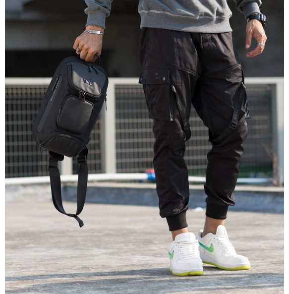 Σακίδιο χιαστί Sling Bag BANGE 7086 Μαύρο