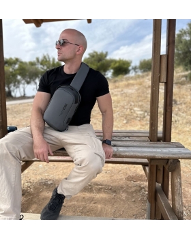 Σακίδιο χιαστί Sling Bag BANGE 7221 Ανθρακί