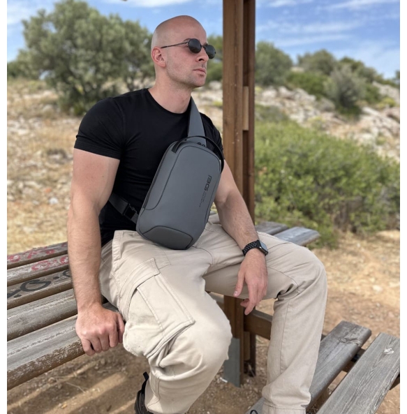 Σακίδιο χιαστί Sling Bag BANGE 7221 Ανθρακί