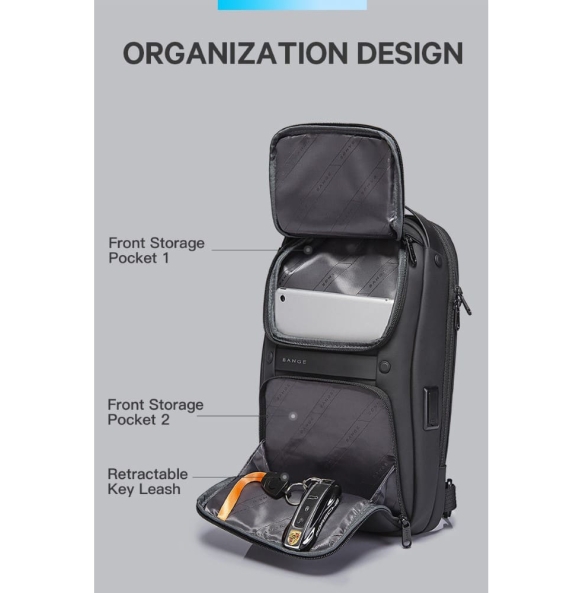 Σακίδιο χιαστί Sling Bag BANGE 7258 Μαύρο Σακίδιο χιαστί Sling Bag BANGE 7258 Μαύρο