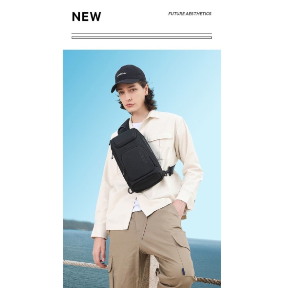 Σακίδιο χιαστί Sling Bag BANGE 7565 Μαύρο