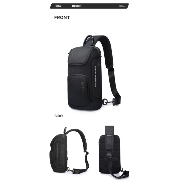 Σακίδιο χιαστί Sling Bag BANGE 7565 Μαύρο