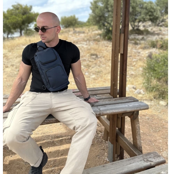 Σακίδιο χιαστί Sling Bag BANGE 7565 Μπλε