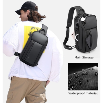 Σακίδιο χιαστί Sling Bag BANGE 7566 Μαύρο