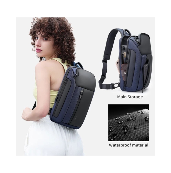 Σακίδιο χιαστί Sling Bag BANGE 7566 Μπλε Σακίδιο χιαστί Sling Bag BANGE 7566 Μπλε