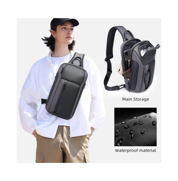 Σακίδιο χιαστί Sling Bag BANGE 7566 Γκρι Σακίδιο χιαστί Sling Bag BANGE 7566 Γκρι