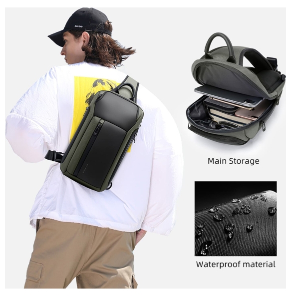 Σακίδιο χιαστί Sling Bag BANGE 7566 Χακί Σακίδιο χιαστί Sling Bag BANGE 7566 Χακί